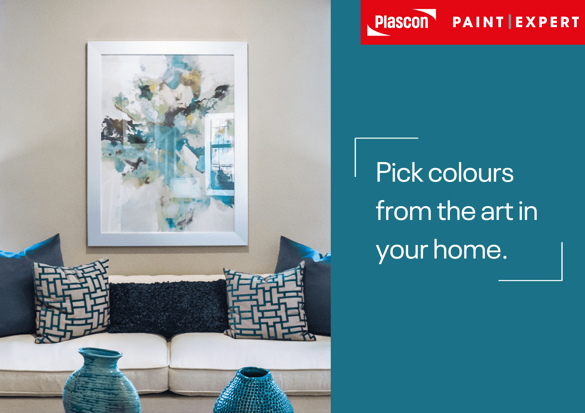 Pick colours from art in your home