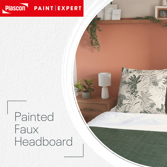 DIY Painted Faux Headboard