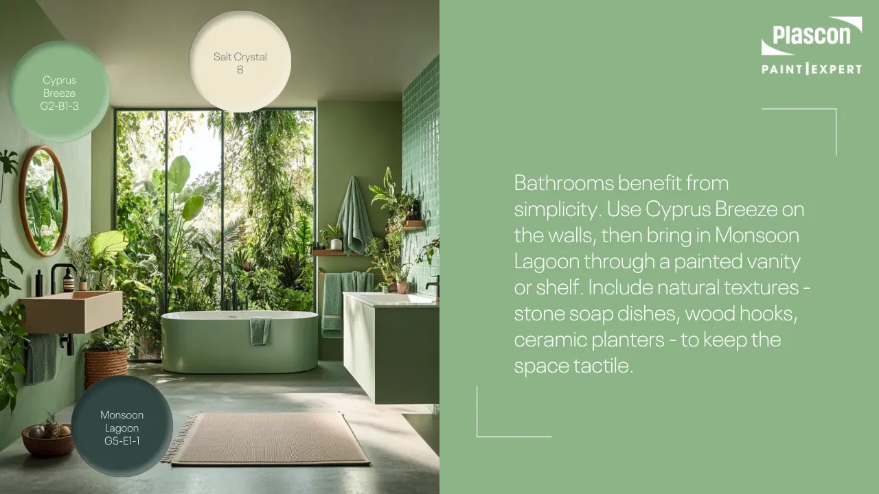 Contemporary Bathroom using Cyprus Breeze