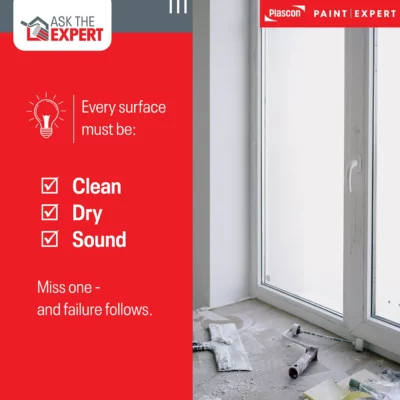 The Core Principle - every surface must be: Clean, Dry, Sound