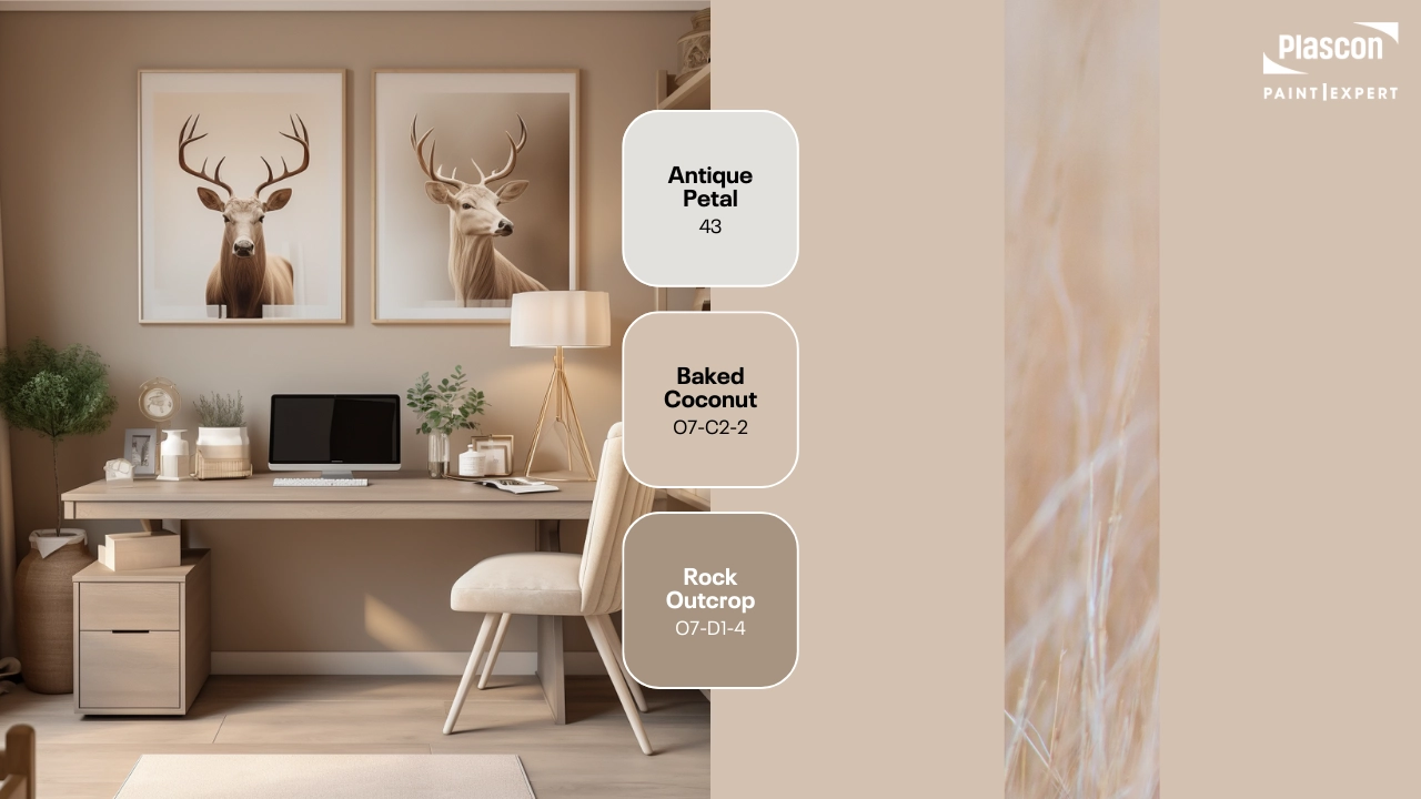 Rustic Home Office - Antique Petal | Baked Coconut | Rock Outcrop