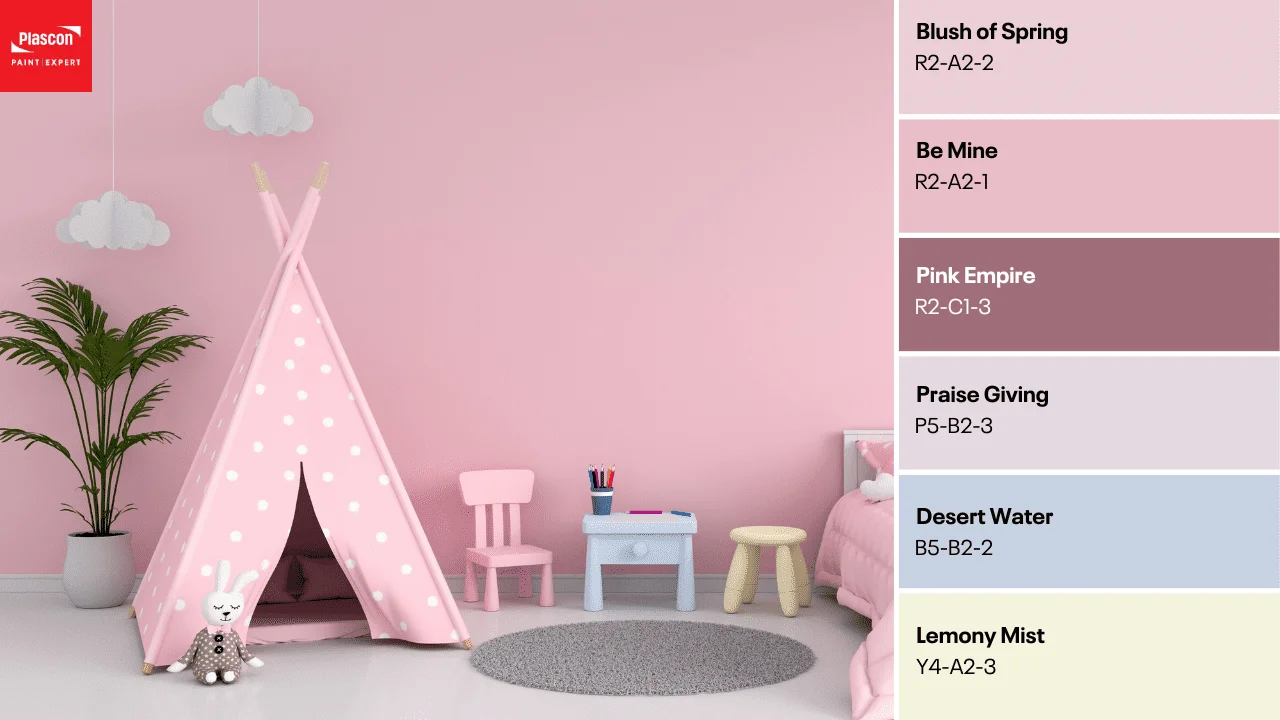 Contemporary Nursery - Blush of Spring | Be Mine | Pink Empire | Praise Giving | Desert Water | Lemony Mist