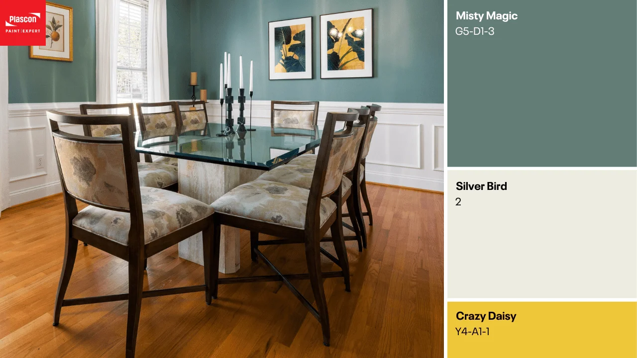 Contemporary Dining Room - Misty Magic | Silver Bird | Crazy Daisy