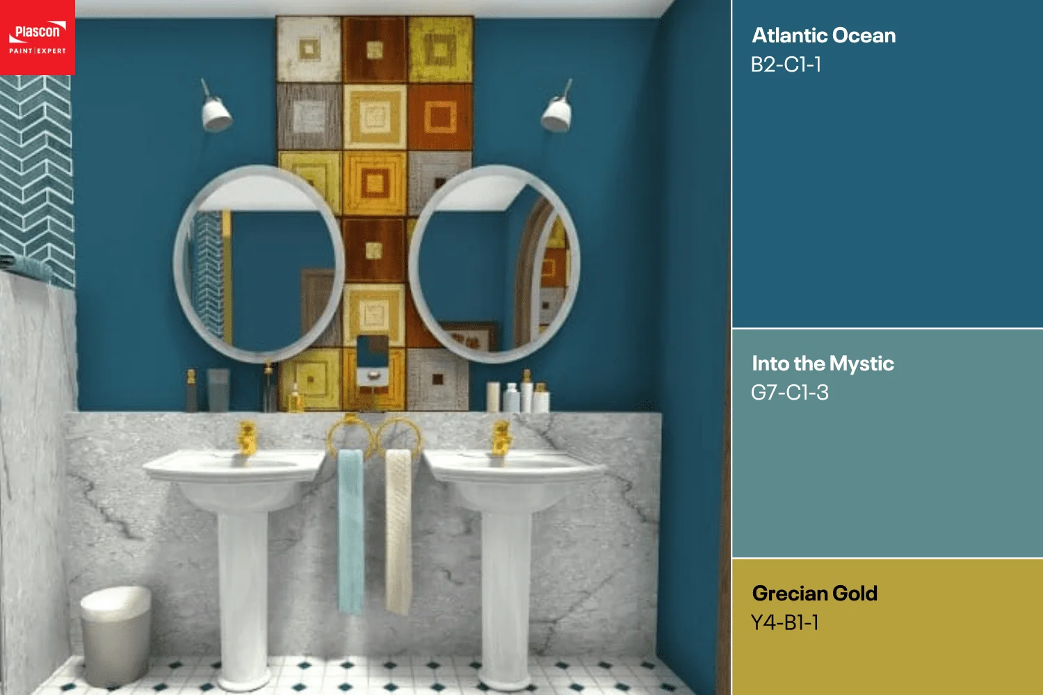Bohemian Bathroom - Atlantic Ocean | Into the Mystic | Grecian Gold