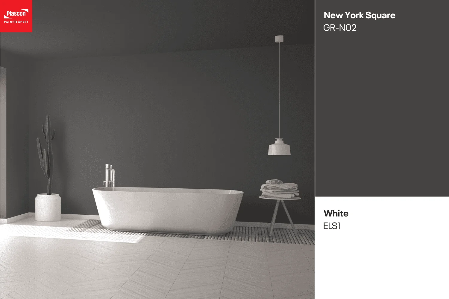 Scandinavian Bathroom - New York Square | White