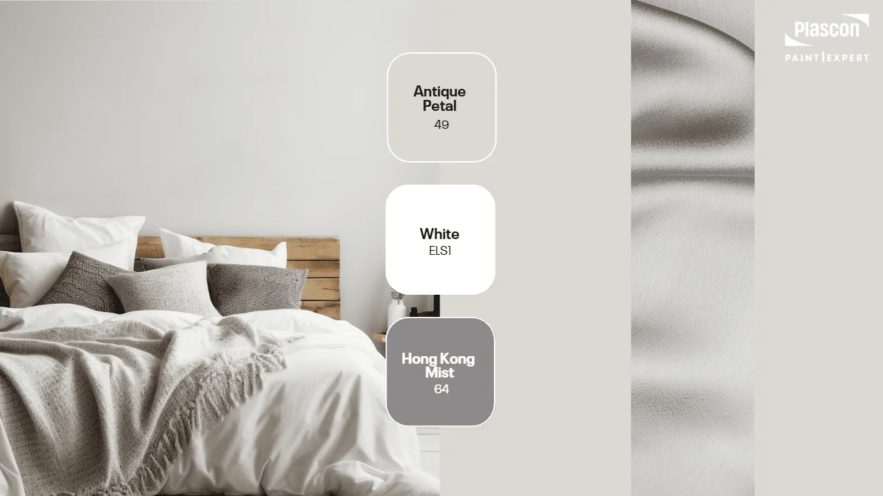 Rustic Bedroom - Antique Petal | White | Hong Kong Mist