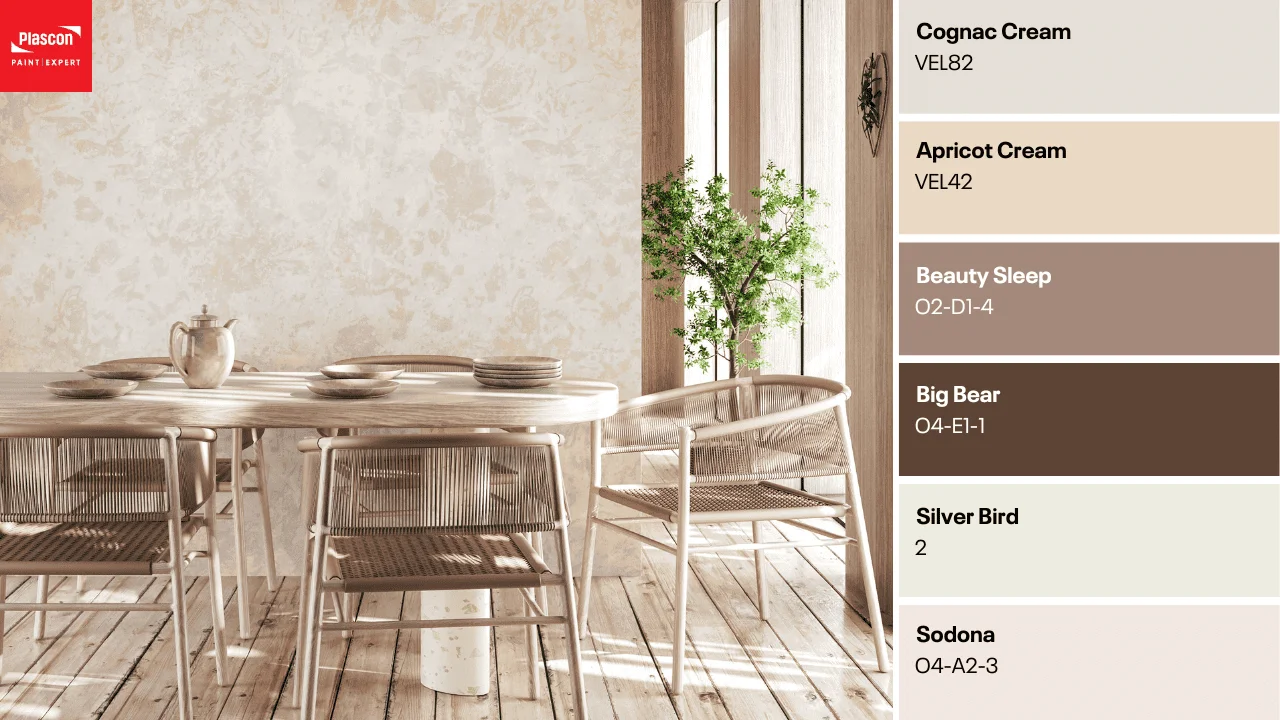 Rustic Dining Room - Cognac Cream | Apricot Cream | Beauty Sleep | Big Bear | Silver Bird | Sodona