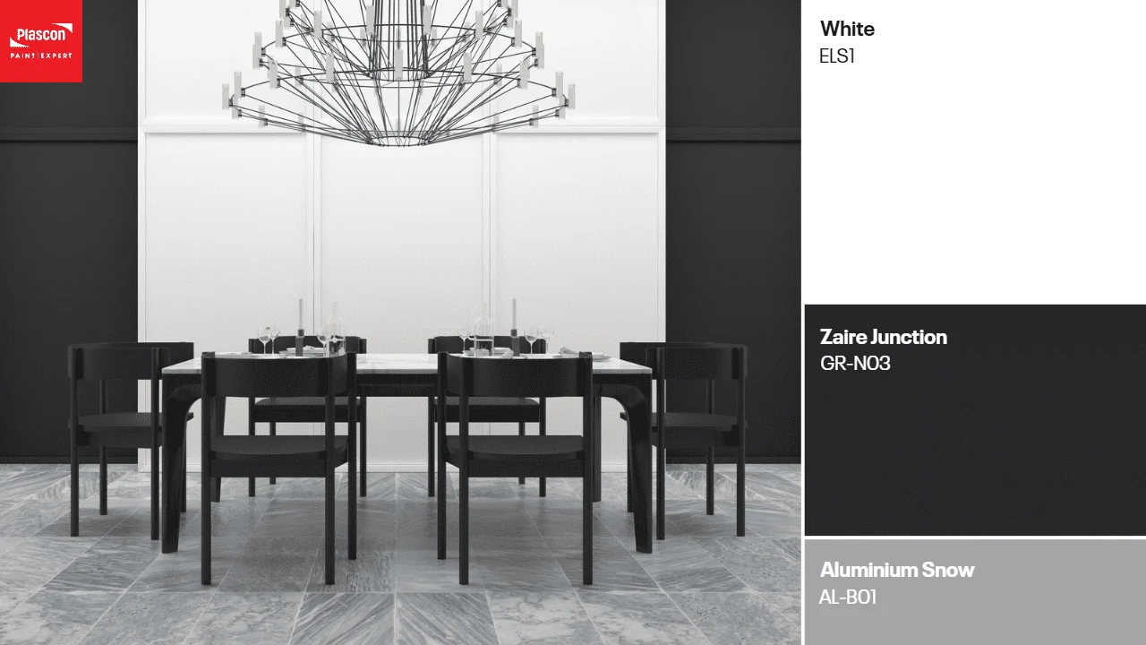 Scandinavian Dining Room - White | Zaire Junction | Aluminium Snow