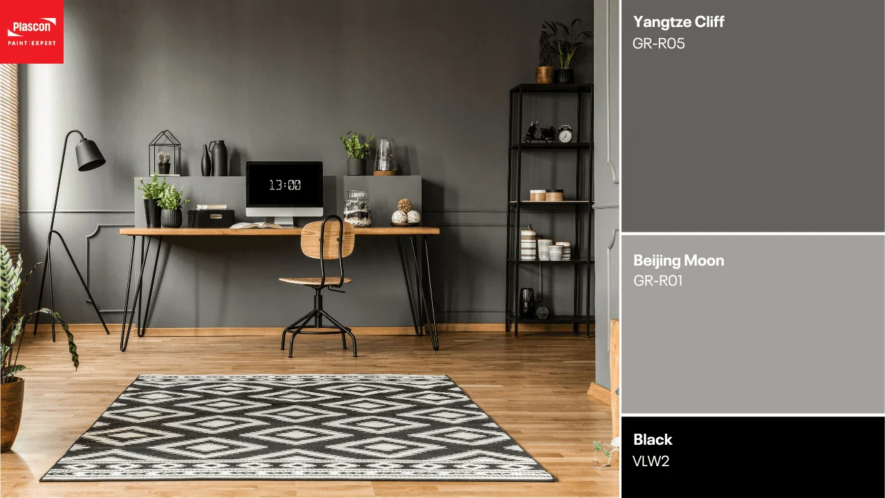 Industrial Home Office - Yangtze Cliff | Beijing Moon | Black