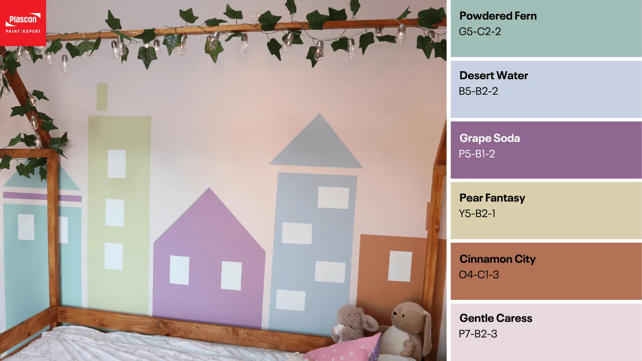 Contemporary Kids Bedroom - Powdered Fern | Desert Water | Grape Soda | Pear Fantasy | Cinnamon City | Gentle Caress
