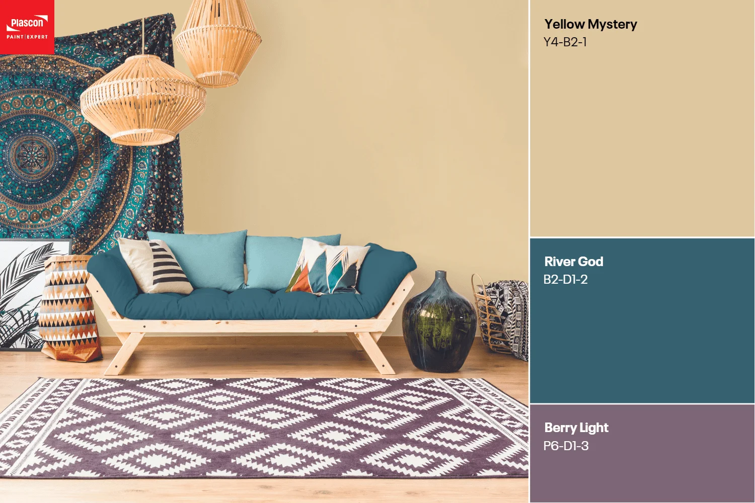 Bohemian lounge - Yellow Mystery | River God | Berry Light
