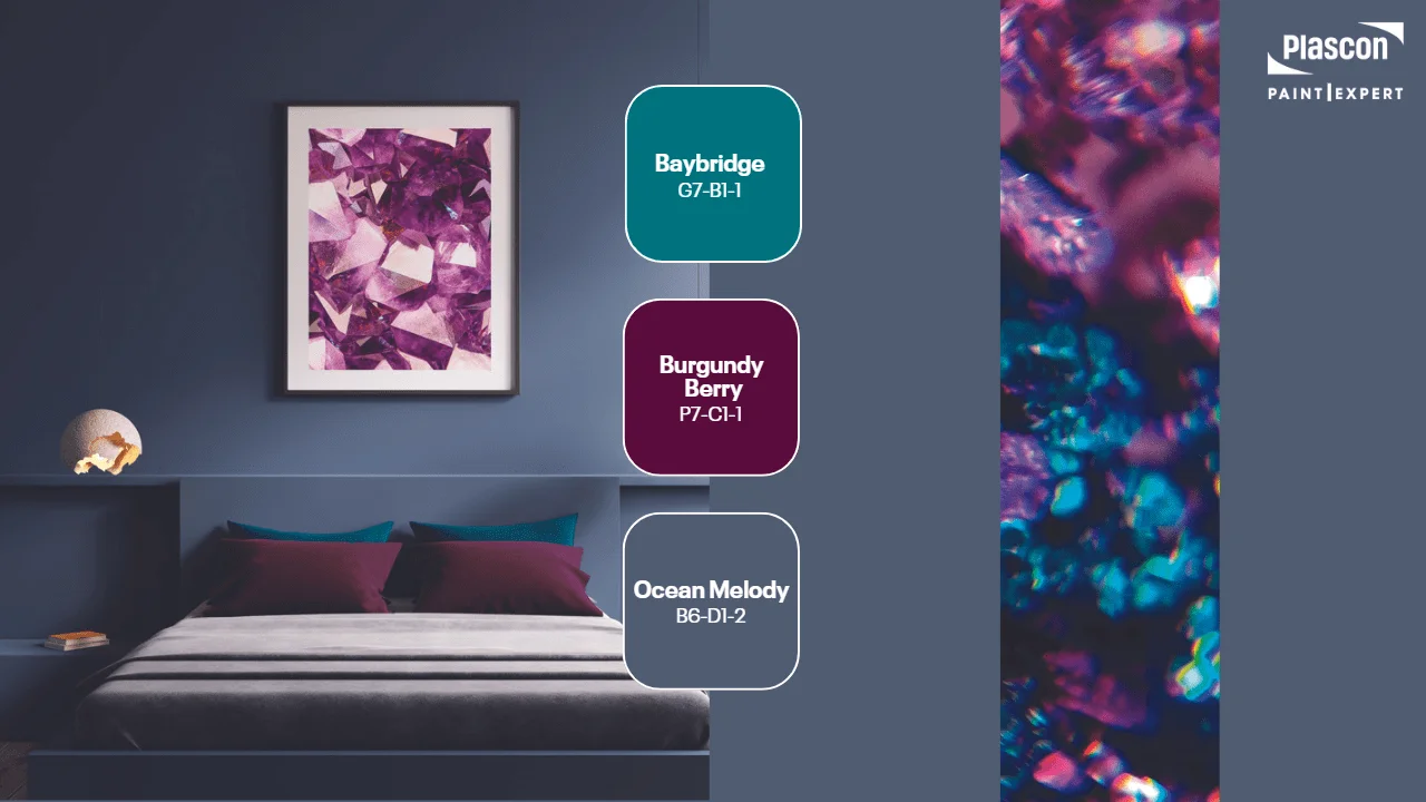 Contemporary Bedroom - Baybridge | Burgundy Berry | Ocean Melody